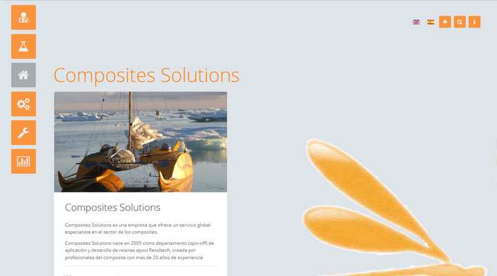 Página principal de Composites Solutions